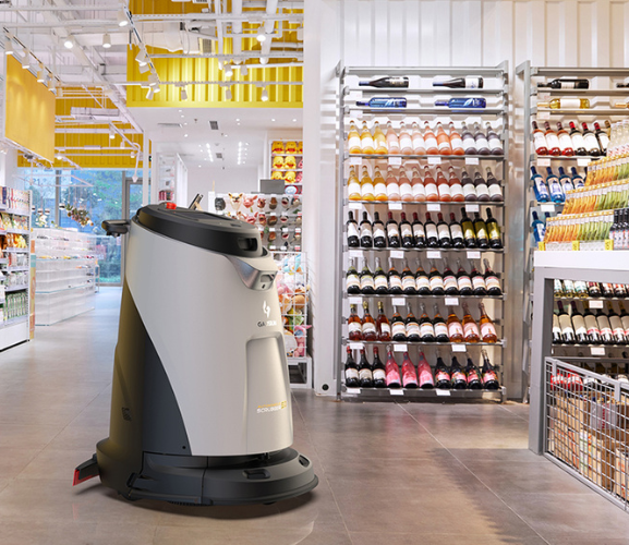 Scrubber 50 cleaning robot using an autonomous navigation system