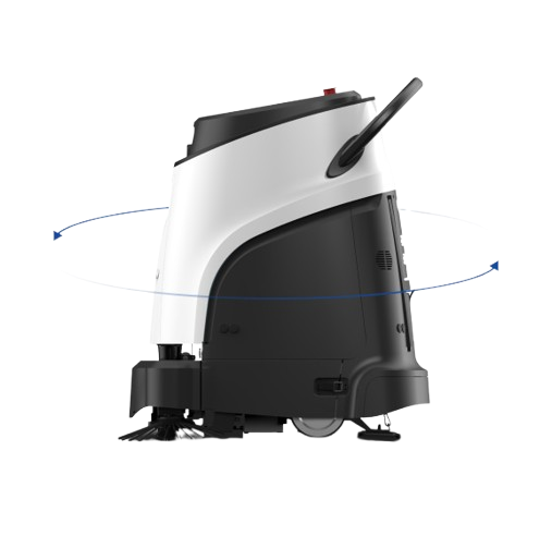AIrobotixs Vacuum 40 robot navigating a corridor for floor cleaning